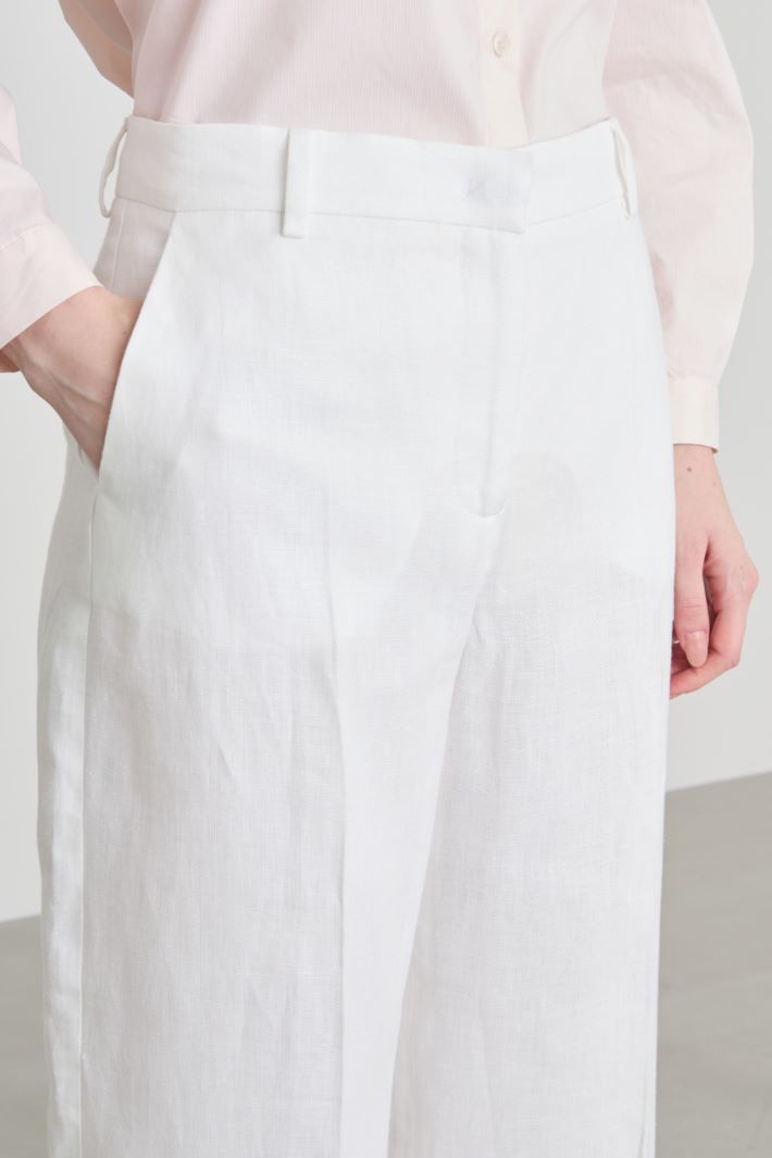 Pantalone in tela di lino Intrend - 3