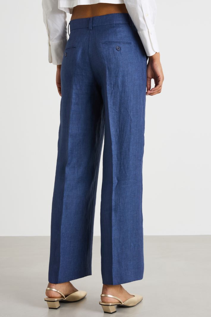 Linen canvas trousers Intrend - 4