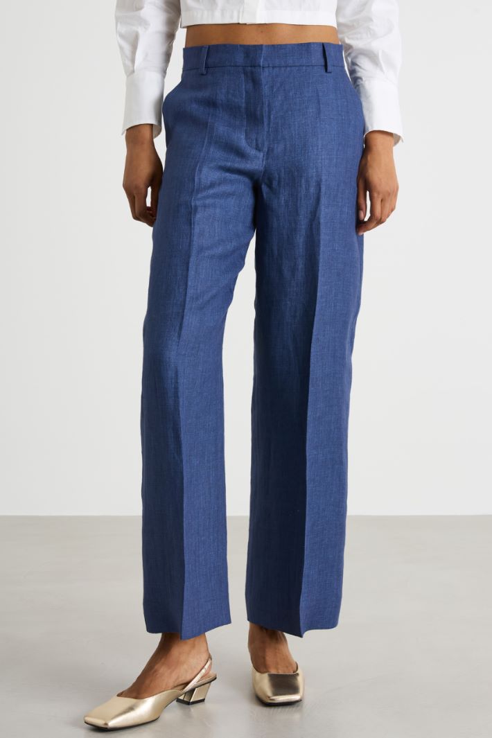 Linen canvas trousers Intrend - 2