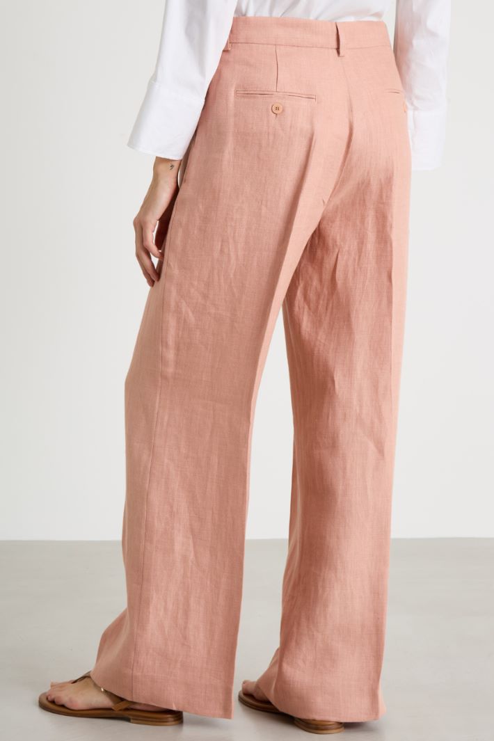 Linen canvas trousers Intrend - 4