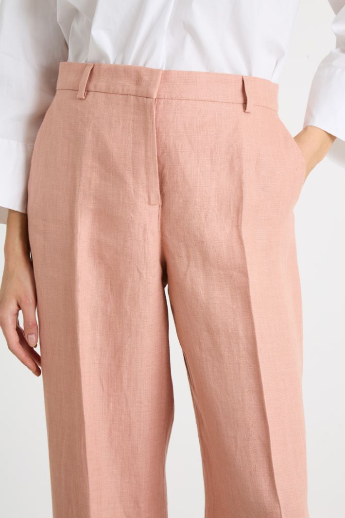 Linen canvas trousers Intrend - 3