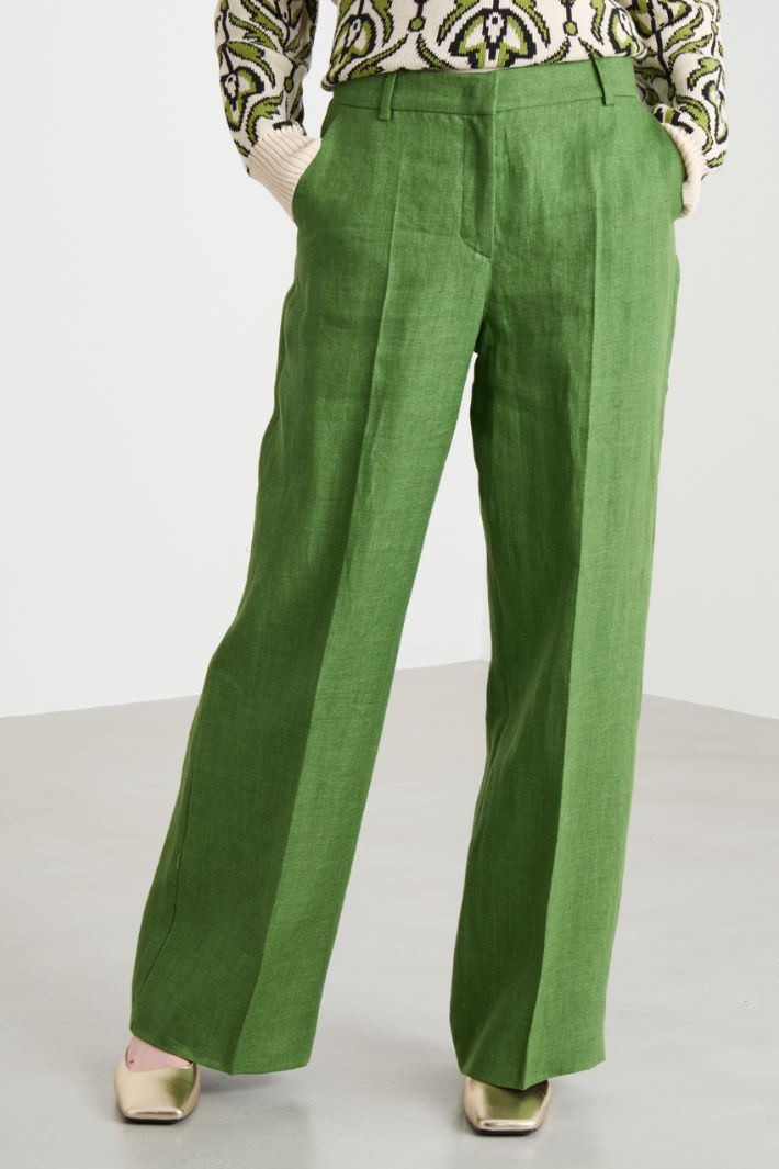 Linen canvas trousers Intrend - 2