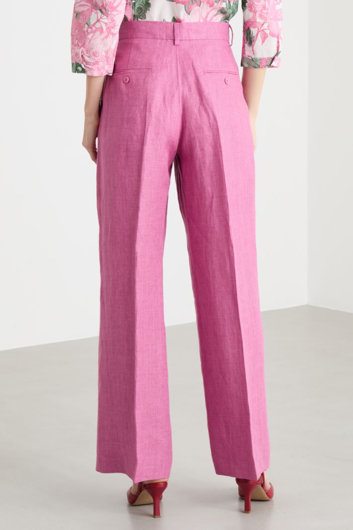 Linen canvas trousers Intrend - 4