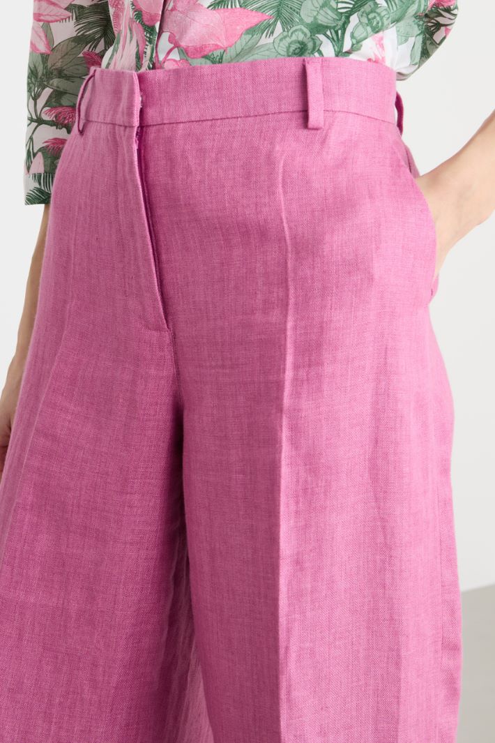 Linen canvas trousers Intrend - 3