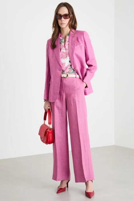 Linen canvas trousers - Intrend