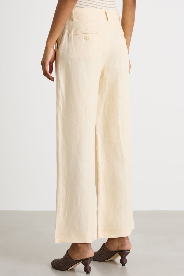 Linen canvas trousers Intrend - 4
