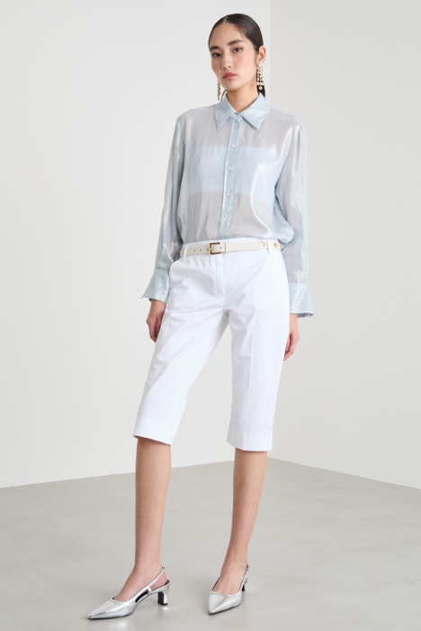 Semi-fitted cropped trousers Intrend