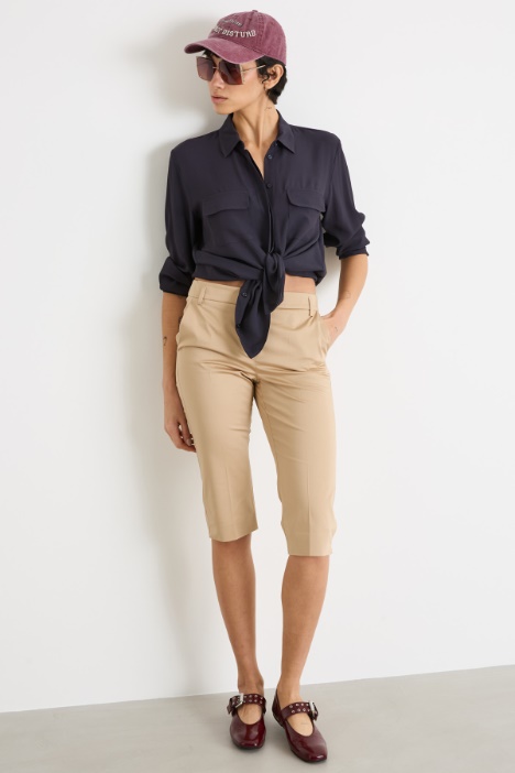 Semi-fitted cropped trousers Intrend
