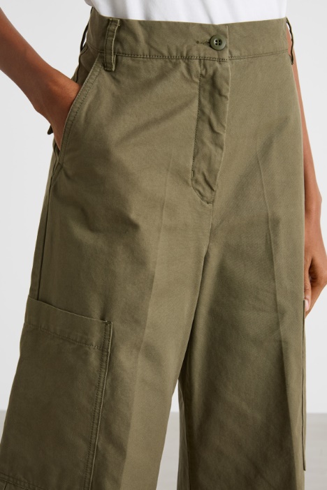 Pantalone cargo in canvas