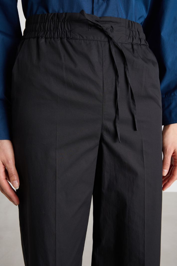Wide-leg poplin trousers Intrend - 3