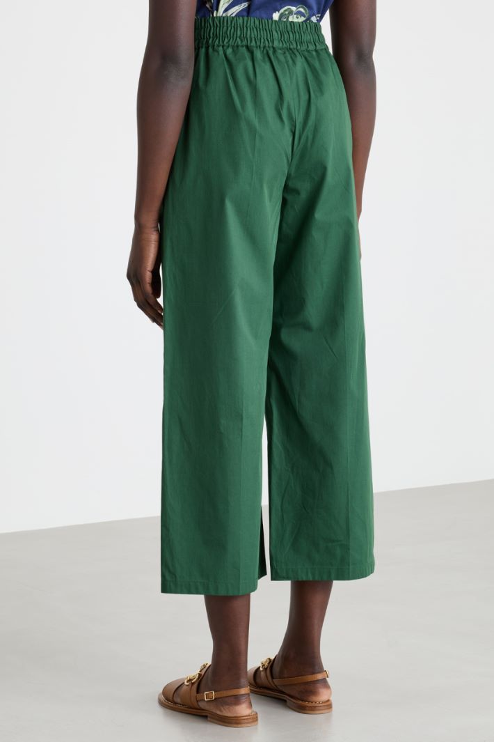 Wide-leg poplin trousers Intrend - 4