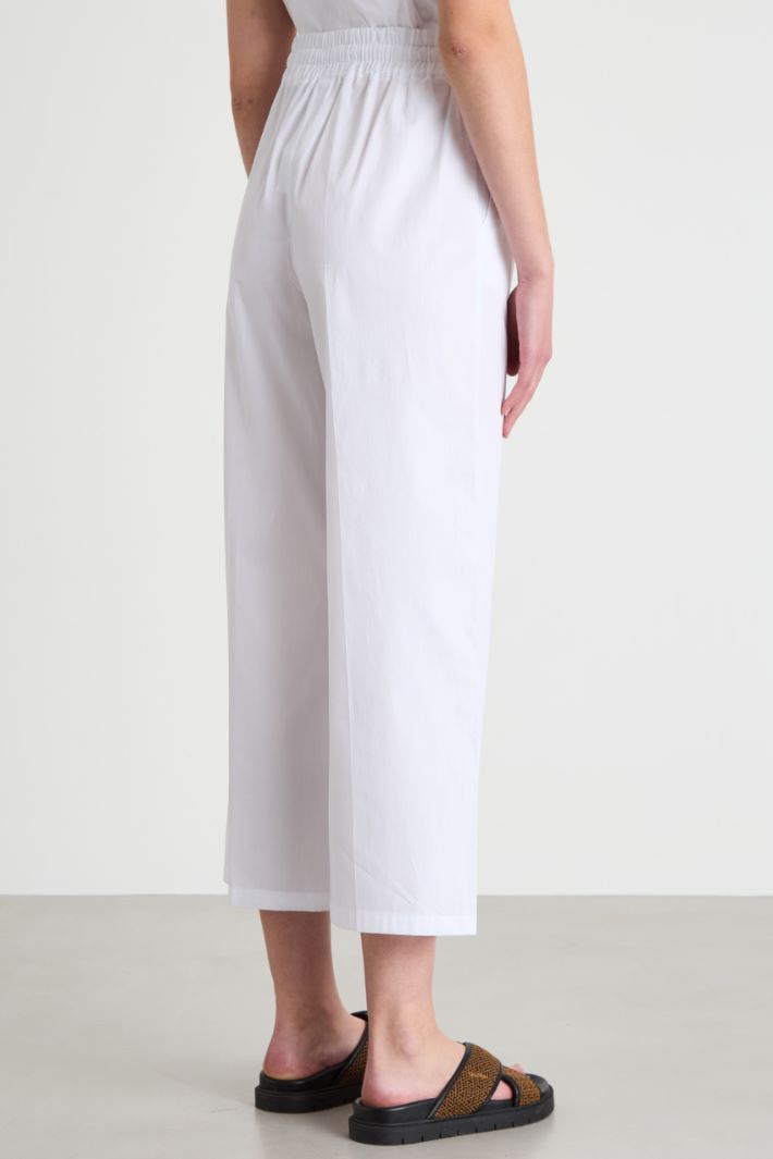 Wide-leg poplin trousers Intrend - 4
