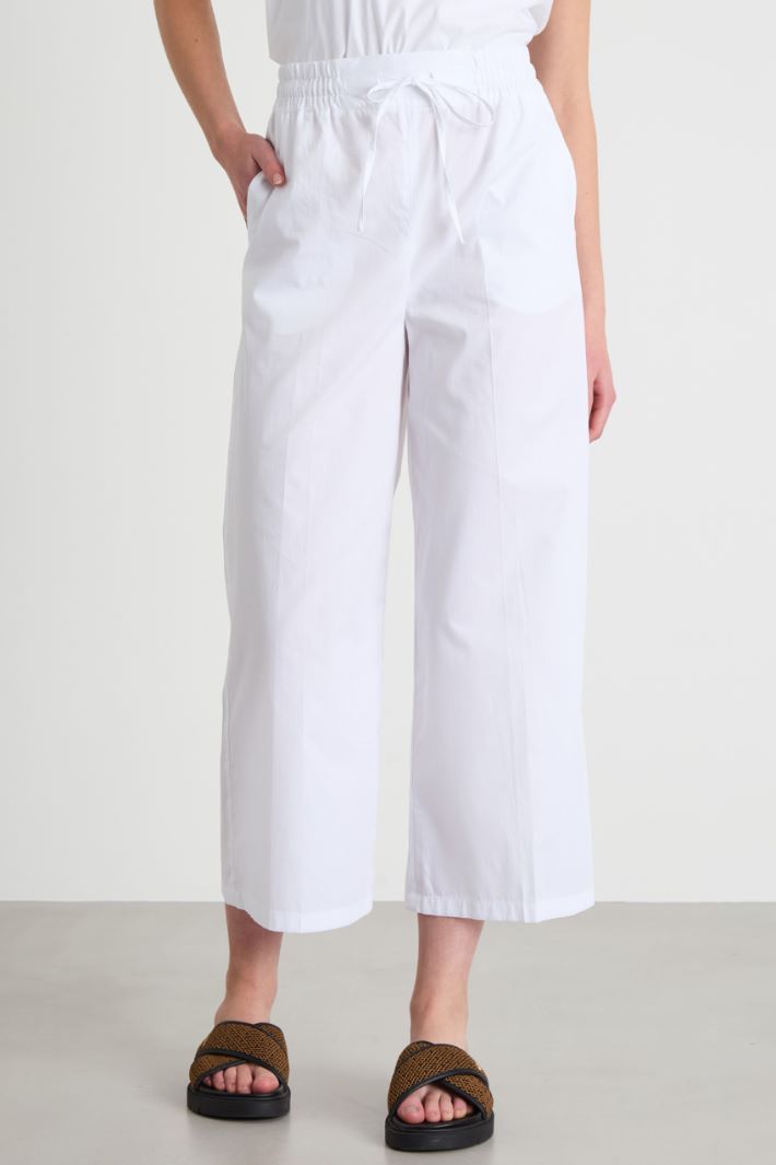 Wide-leg poplin trousers Intrend - 2
