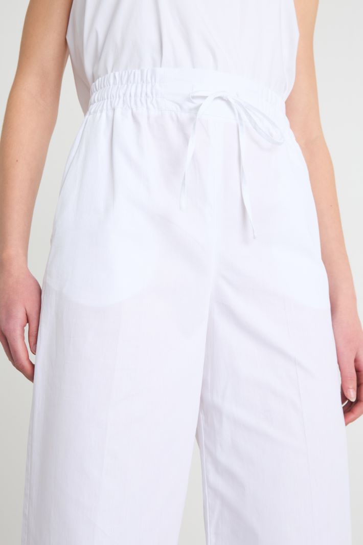 Wide-leg poplin trousers Intrend - 3