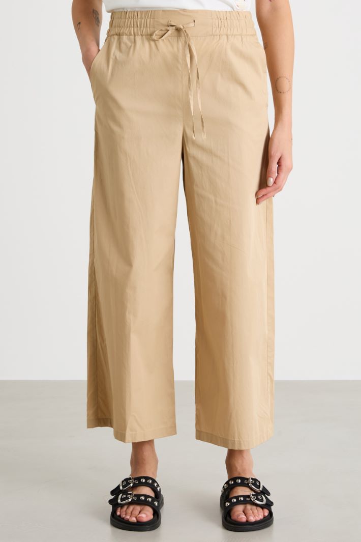 Wide-leg poplin trousers Intrend - 2