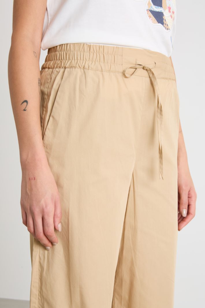 Wide-leg poplin trousers Intrend - 3