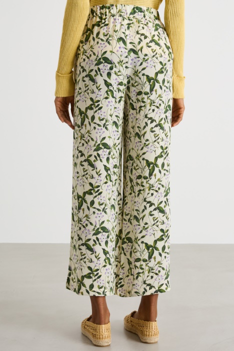 Pantalone in crepe de chine