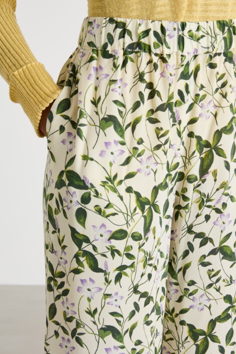 Pantalone in crepe de chine