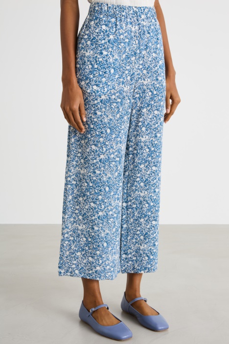 Pantalone in crepe de chine