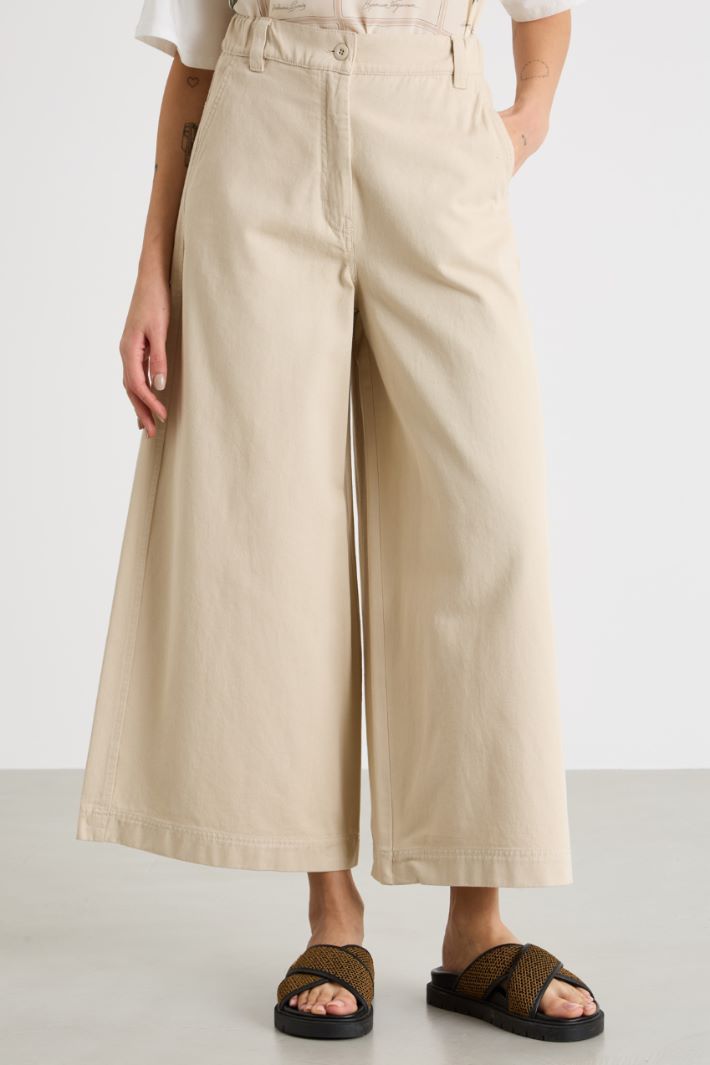 Wide-leg drill trousers Intrend - 2