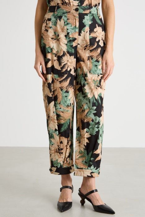 Pantalone carrot stampato