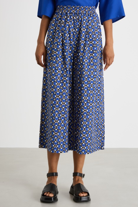 Pantalón de popelina estampado