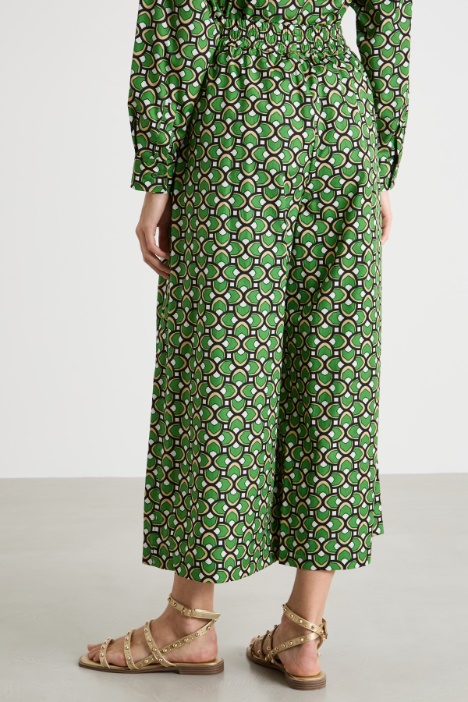 Pantalón de popelina estampado