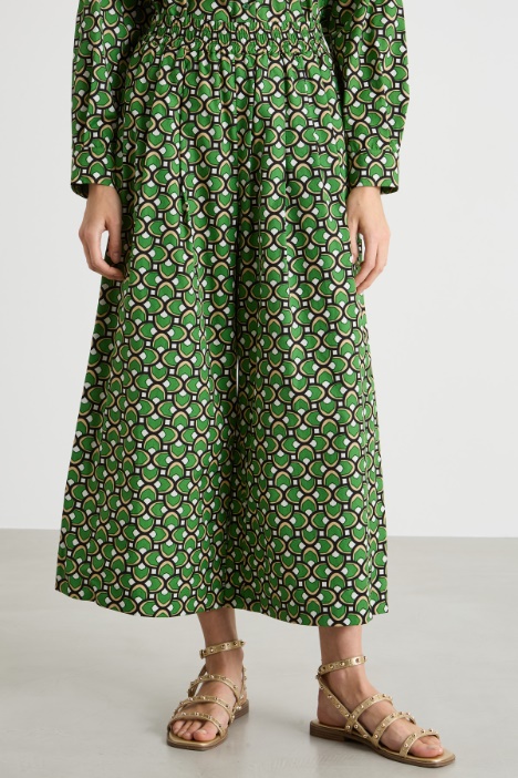Pantalón de popelina estampado