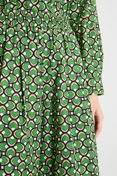 Pantalón de popelina estampado