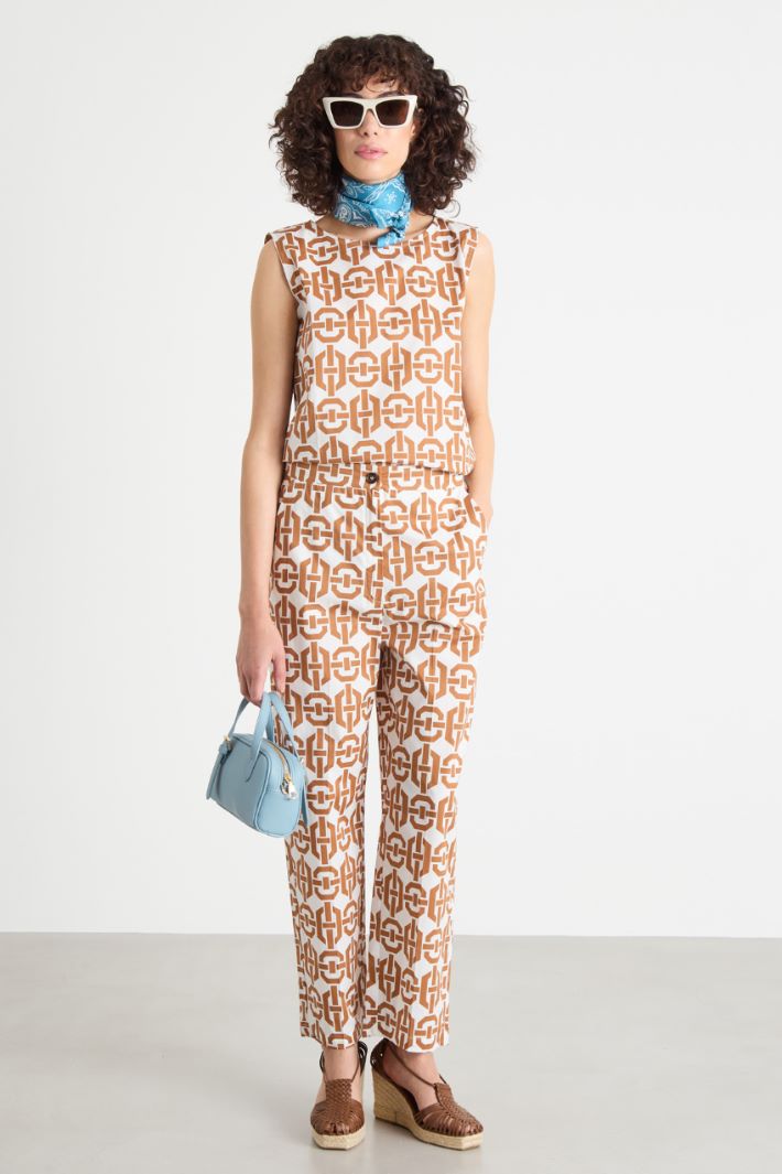 Pantalón recto elástico Intrend