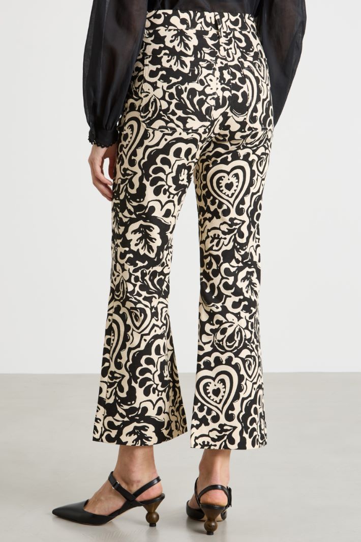Printed panama trousers Intrend - 4