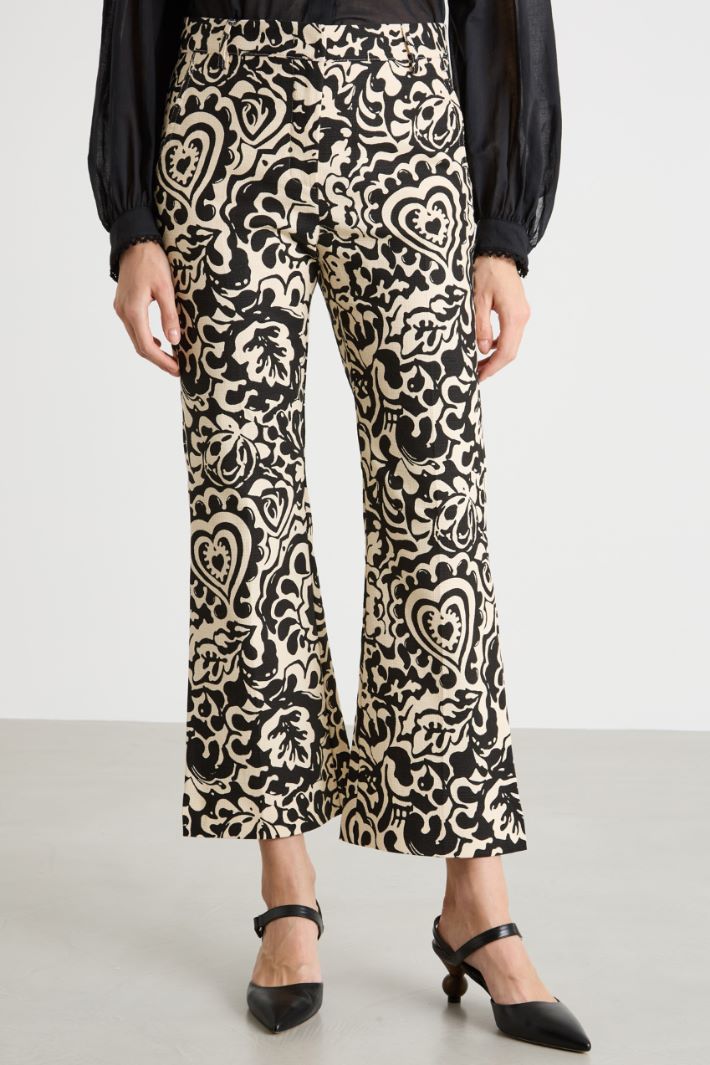 Printed panama trousers Intrend - 2