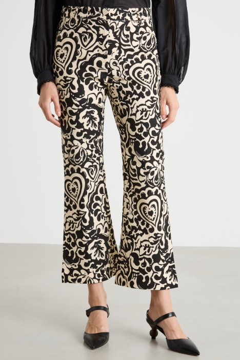 Pantalone in stuoia stampata