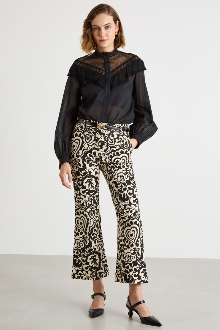 Printed panama trousers Intrend