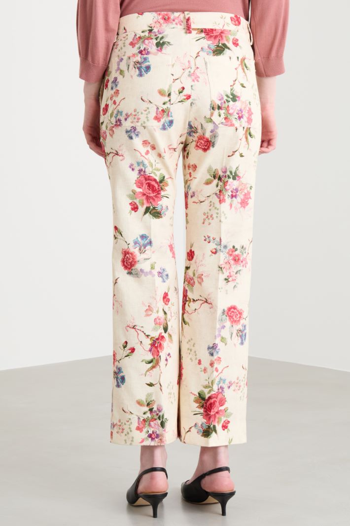 Printed panama trousers Intrend - 4