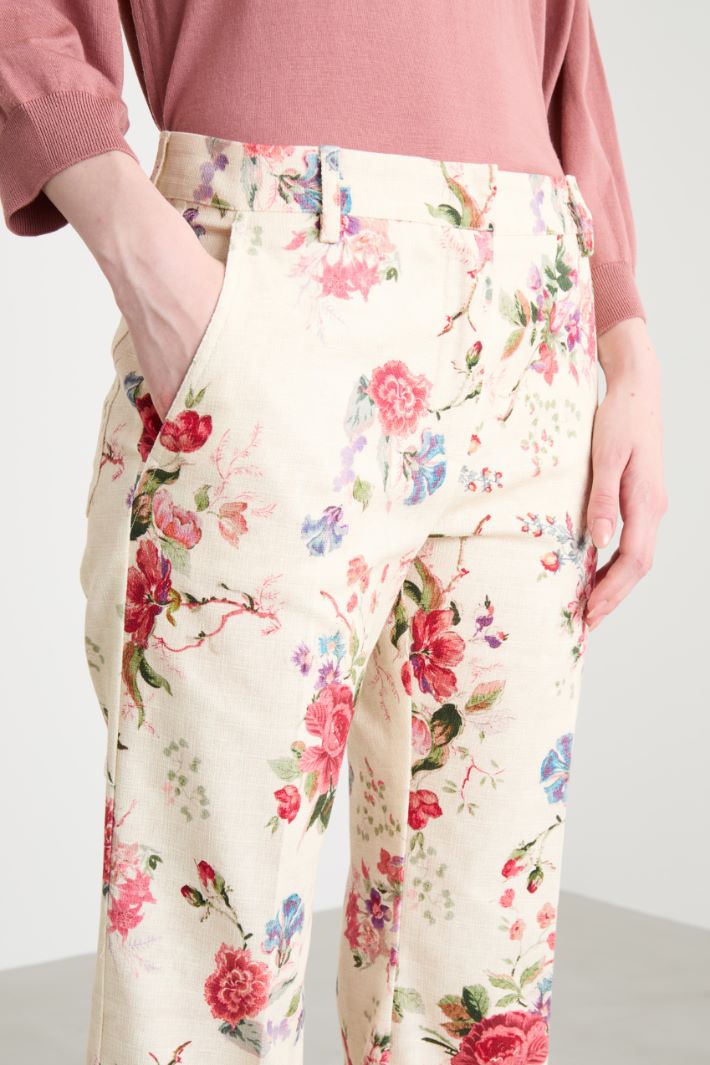 Printed panama trousers Intrend - 3