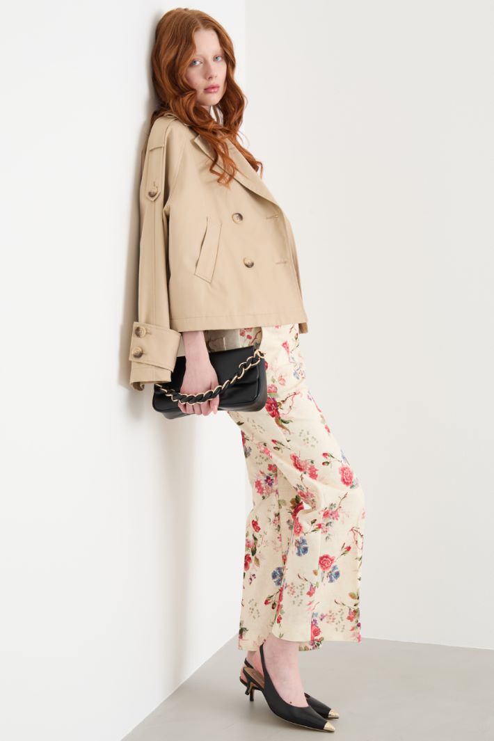 Printed panama trousers Intrend