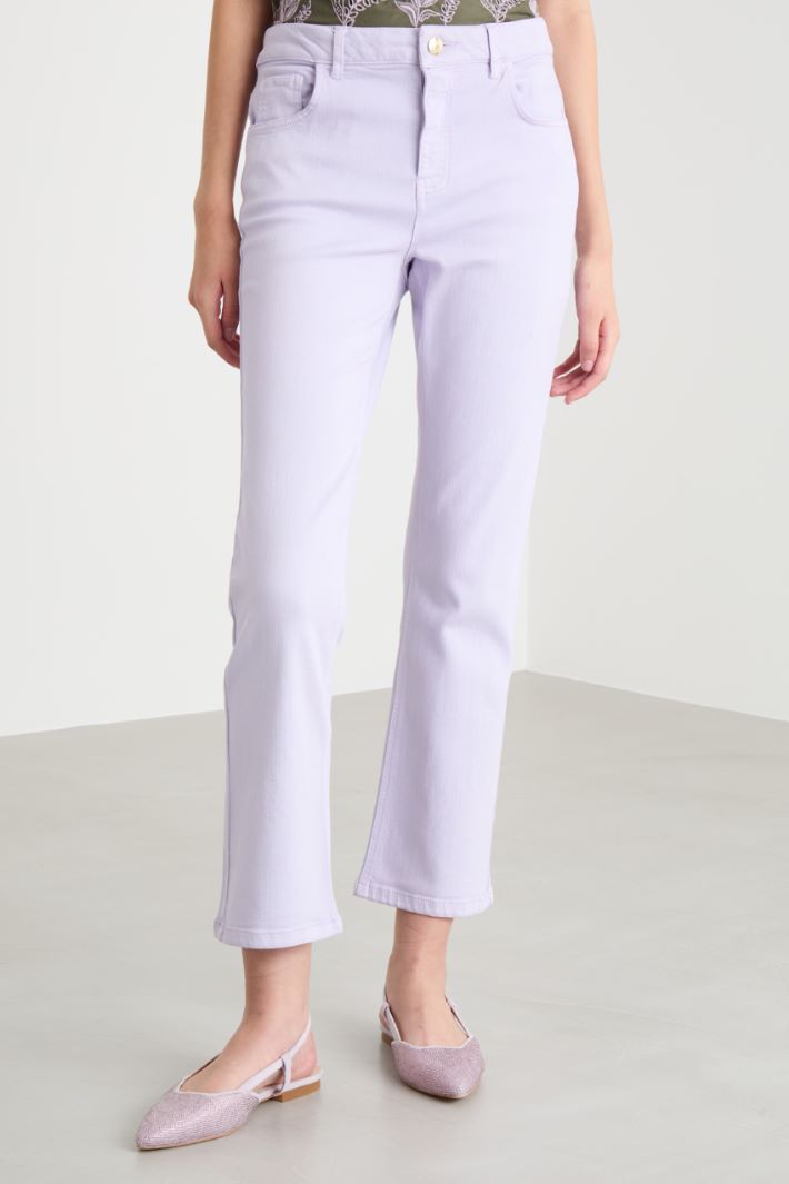 Cropped slim-fit trousers Intrend - 2