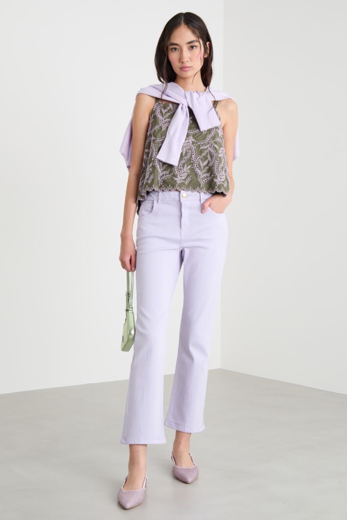 Cropped slim-fit trousers Intrend