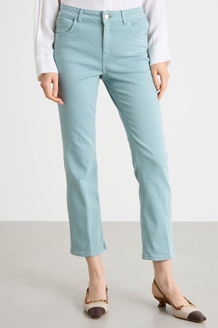 Cropped slim-fit trousers Intrend - 2