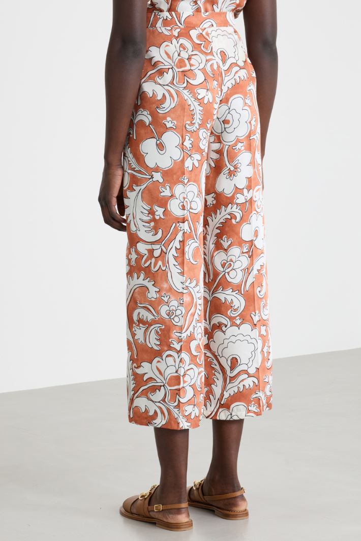 Pantalone in twill stampato Intrend - 4