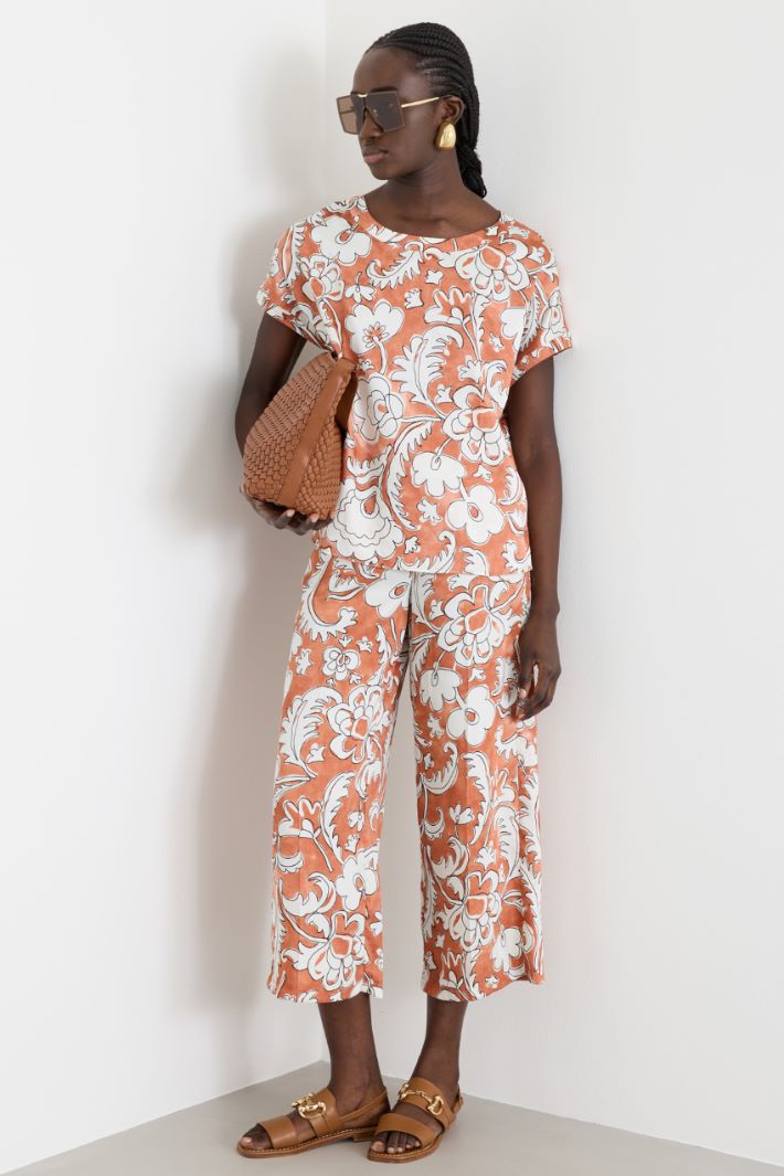 Pantalone in twill stampato Intrend