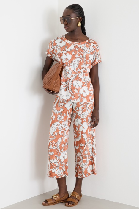 Pantalone in twill stampato Intrend