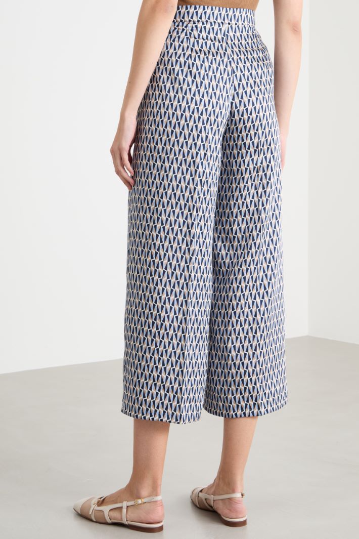 Printed twill trousers Intrend - 4