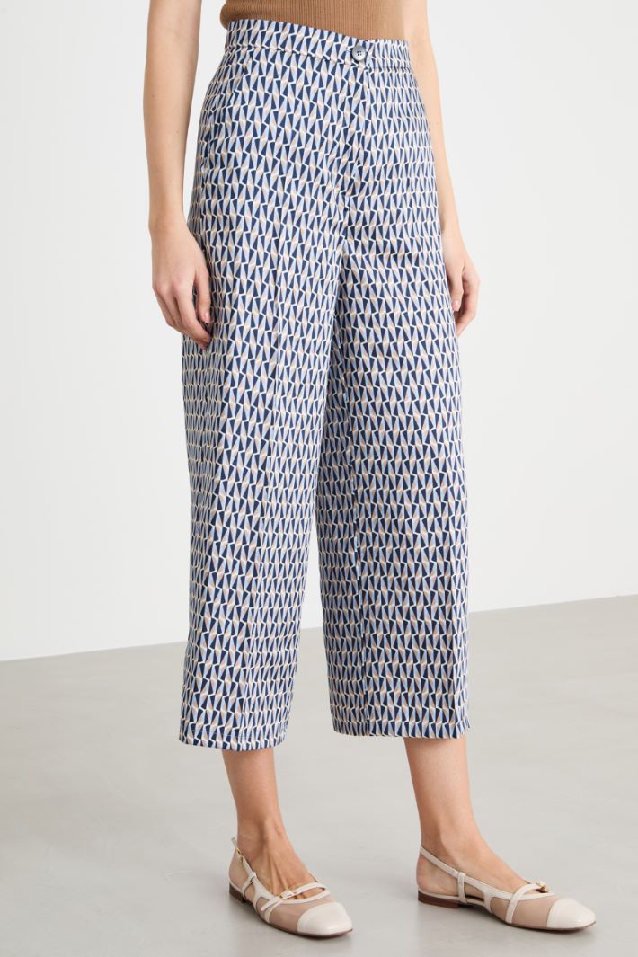 Printed twill trousers Intrend - 2