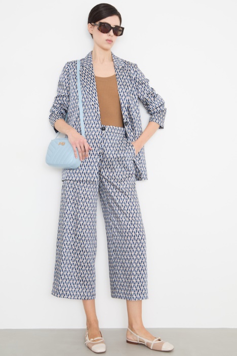 Printed twill trousers Intrend