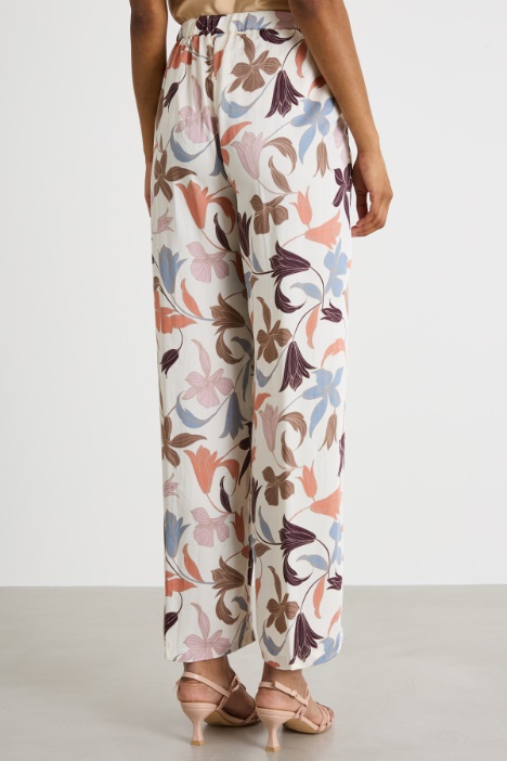 Pantalón recto de twill