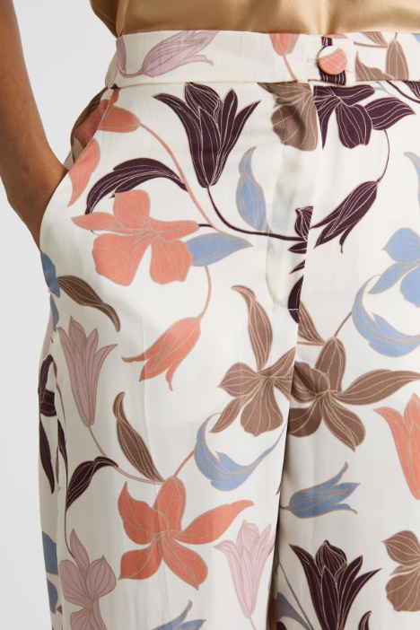 Pantalón recto de twill