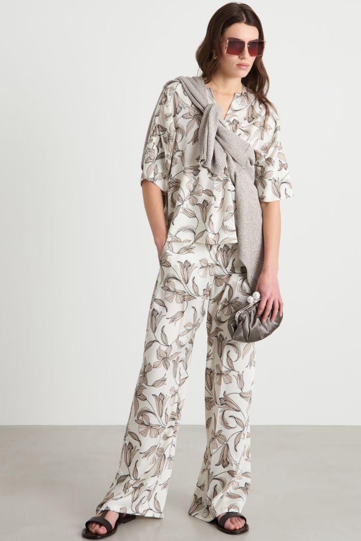 Straight-fit twill trousers Intrend