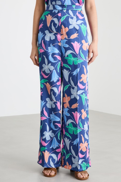 Pantalón recto de twill